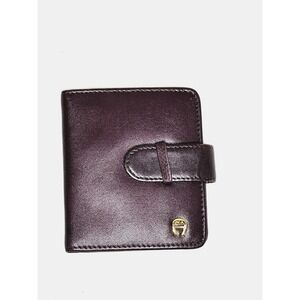 Vintage Etienne Aigner Women's Oxblood Red Leather Cardholder Wallet Fashion